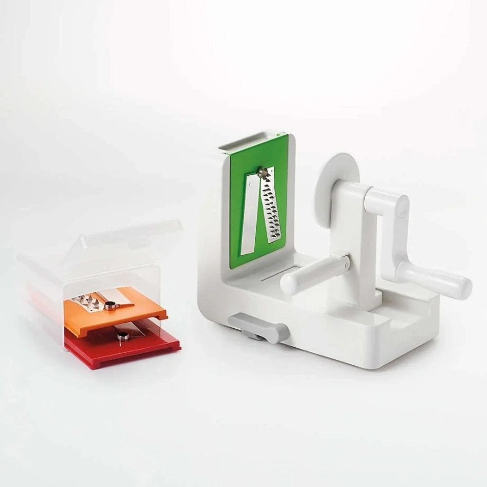 OXO Good Grips 3 Blade Tabletop Spiralizer Manual Vegetable Slicer White